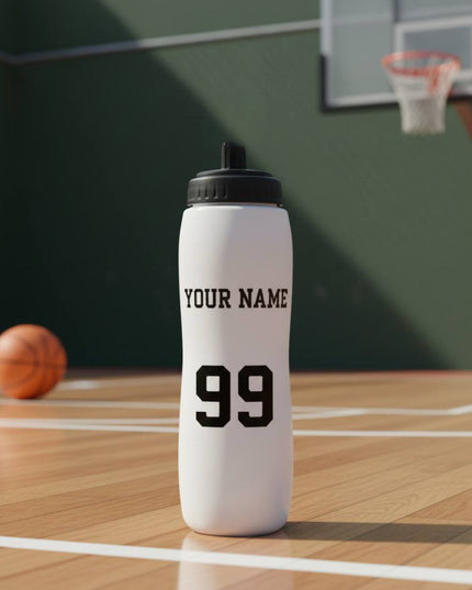 Personalized Hockey Water Bottle with player Name & Number