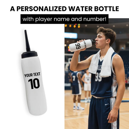 Personalized Basketball Water Bottle with player Name & Number