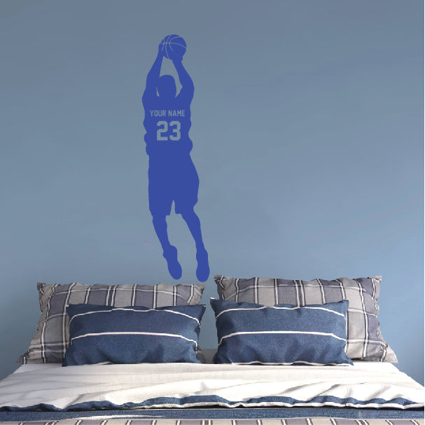 Player Throwing Ball - Personalized Wall Decal