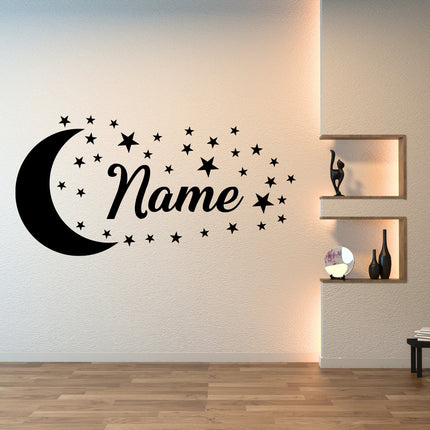 Moon-Star Name - Personalized Baby Name Decal