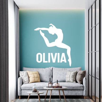 Gymnastics Jump Pose Wall Decal