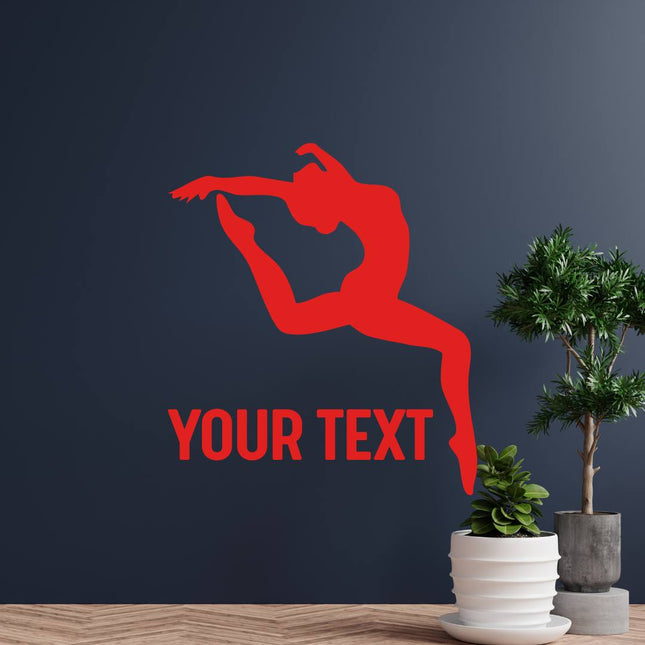 Gymnastics Jump Pose Wall Decal