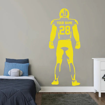 Custom Football Hero Silhouette - with name and number