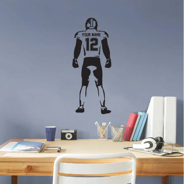 Custom Football Hero Silhouette - with name and number