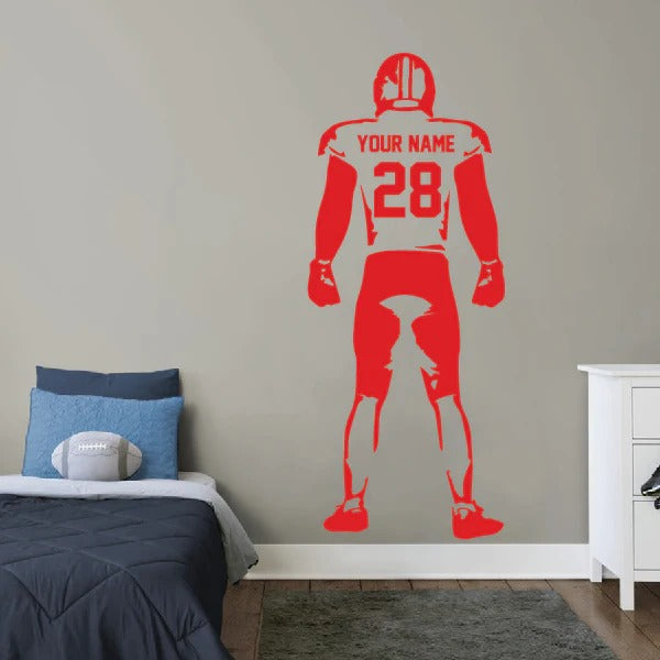 Custom Football Hero Silhouette - with name and number