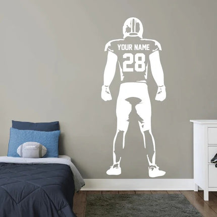 Custom Football Hero Silhouette - with name and number