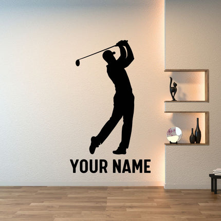 Golf Swing Legend Wall Decal with name