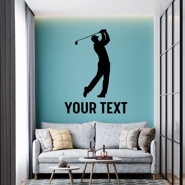 Golf Swing Legend Wall Decal with name