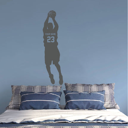 Player Throwing Ball - Personalized Wall Decal