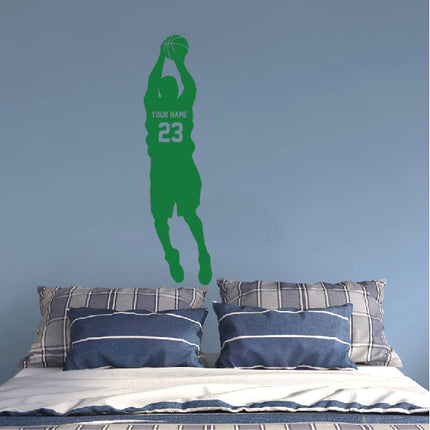 Player Throwing Ball - Personalized Wall Decal