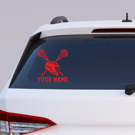 Lacrosse Wall Art – Helmet & Sticks with Custom Name