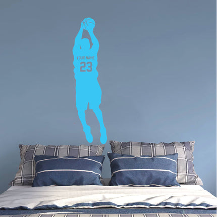 Player Throwing Ball - Personalized Wall Decal