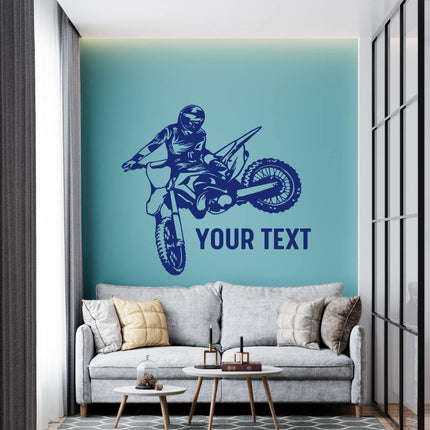 Motocross Jump Personalized Wall Decal