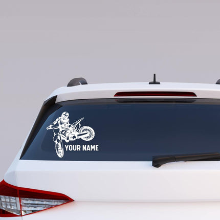 Motocross Jump Personalized Wall Decal