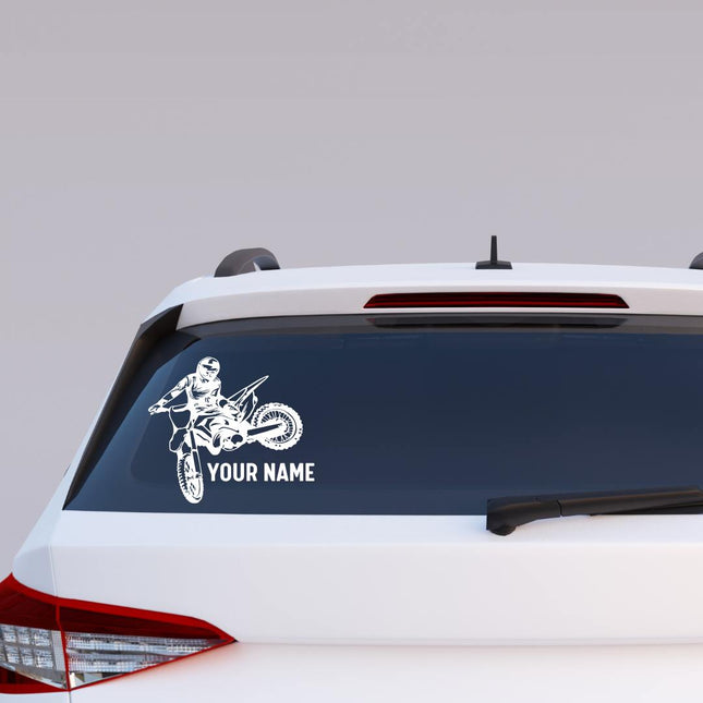 Motocross Jump Personalized Wall Decal