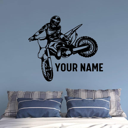 Motocross Jump Personalized Wall Decal