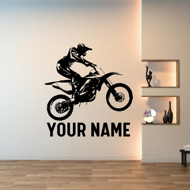 Personalized Dirt Bike Jump Wall Sticker