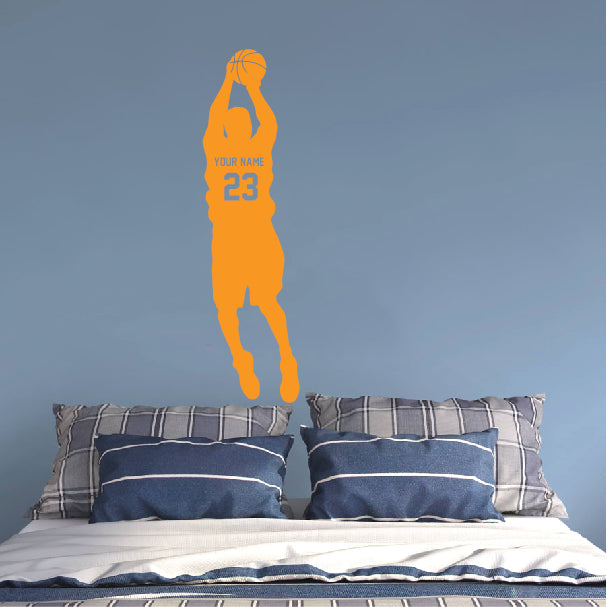 Player Throwing Ball - Personalized Wall Decal