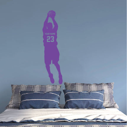 Player Throwing Ball - Personalized Wall Decal