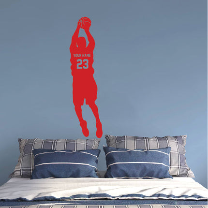 Player Throwing Ball - Personalized Wall Decal