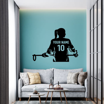 Back on the Ice – Ringette Girl Wall Decal