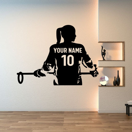 Back on the Ice – Ringette Girl Wall Decal