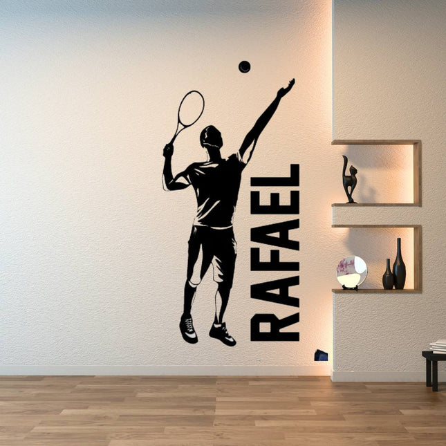 Personalized Tennis Serve Wall Decal