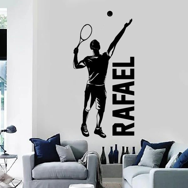Personalized Tennis Serve Wall Decal