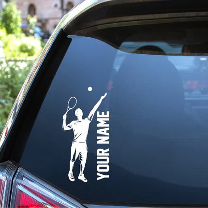 Personalized Tennis Serve Wall Decal