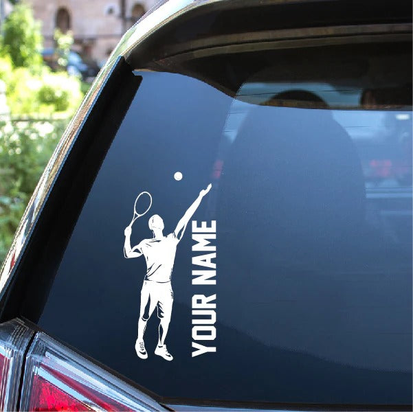 Personalized Tennis Serve Wall Decal