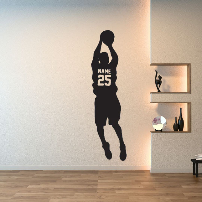 Player Throwing Ball - Personalized Wall Decal