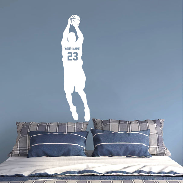 Player Throwing Ball - Personalized Wall Decal