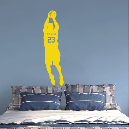 Player Throwing Ball - Personalized Wall Decal
